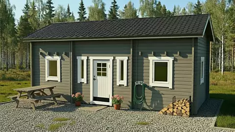 Attefallshus Lövskär Loft Torp 30 kvm med tre rum